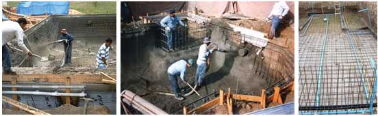 construction swimming pool